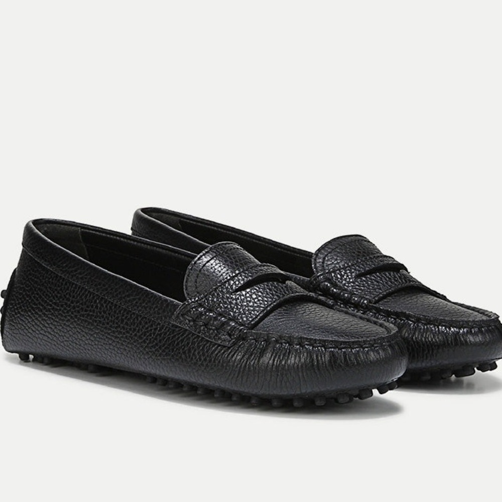 Veronica Beard Jia Driving Loafers | Black Leather | Size 6 | NWOB